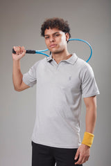Men Solid Slim Fit Polo Neck T-shirt at Wholesale Price QR 41 | 8 Pcs Box