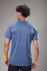 Men Solid Slim Fit Polo Neck T-shirt at Wholesale Price QR 41 | 8 Pcs Box