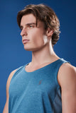 Men Solid Slim Fit Crew Neck Blue Innerwear Vest with ASTRIKE SPORTS J 127
