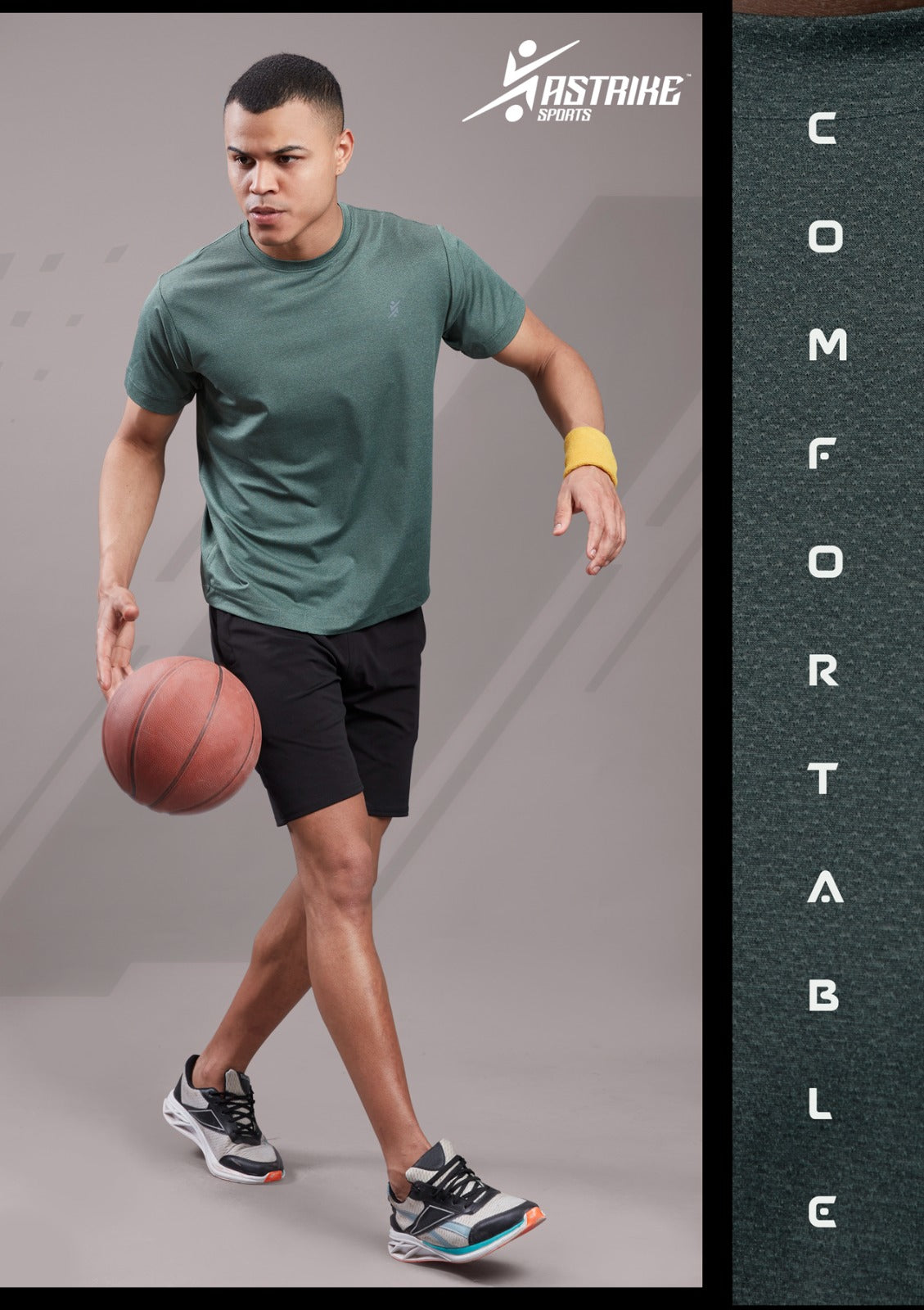 Men Abstract Print Slim Fit Crew Neck T-shirt at Wholesale Price J 123 | 6 Pcs Box