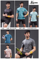 ASTRIKE SPORTS Crew Neck T-shirts at Wholesale Price J 122 | 6 Pcs Packing