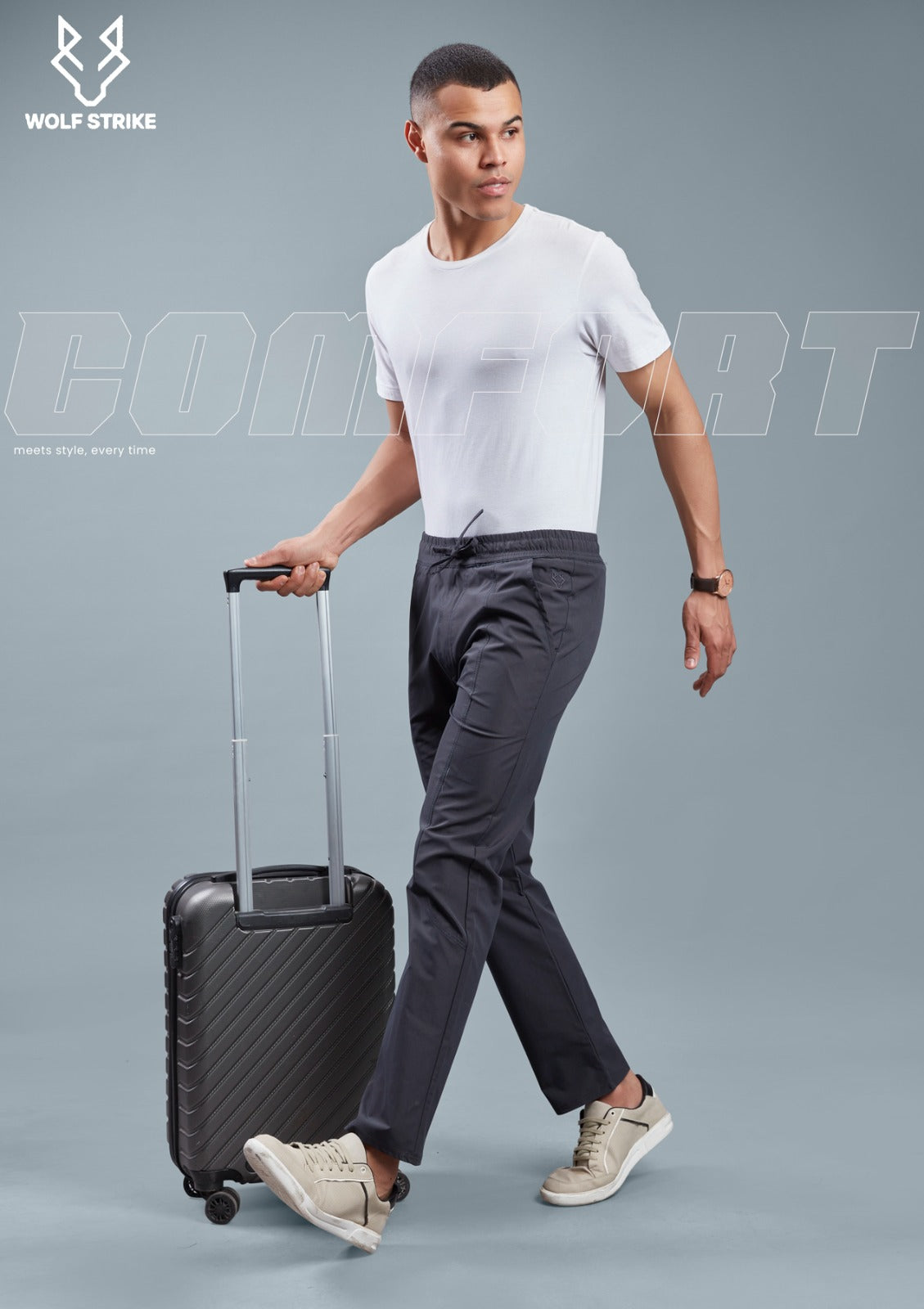 Men Solid Relax Fit Sports Trackpants at Wholesale Price A-1 | 6 Pcs Box